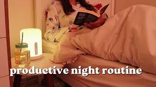 Thumbnail: my PRODUCTIVE night routine as a MED student | study vlog, hair care & skincare routine
