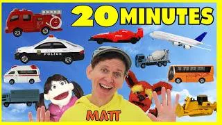 Thumbnail: Toy Cars and More Vehicles Long Play | What Do You See? Song, Pop Sticks and More