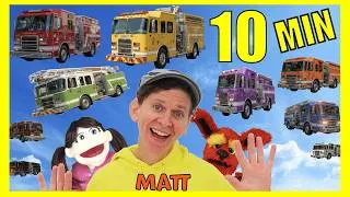 Thumbnail: Fire Truck Colors Long Play | What Do You See? Song and More | Dream English Kids