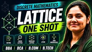 Thumbnail: Lattice One Shot🔥|Posets|Discrete Mathematics|BCA|BBA|B.TECH|B.COM|Dream Maths