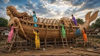 Thumbnail: 🧜‍♀️6 Sisters Built a Giant Floating Mermaid Ship! | बाढ़ में बचाया पूरा गाँव 🌊