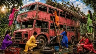 Thumbnail: 😱 7 Village Sisters Turned a Rusty Double Decker Bus into a Luxury Dream Home! 🚌