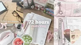 Thumbnail: 72 Hour Study Vlog ˚୨୧⋆ Preparing for Finals | Productive Student Days,School girl diaries 