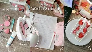 Thumbnail: School vlog 🍰 : realistic days in my life, grwm,studying and trying to keep up