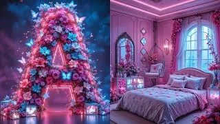 Thumbnail: Dreamy Luxury Flowers Bedroom 🩷~According To Your Name's First Letter #trending #bedroom #video#room
