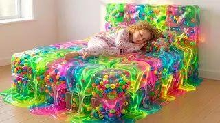 Thumbnail: Which Satisfying AI Bed Would You Sleep || Satisfying Gummy ASMR Beds