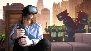 Thumbnail: I Slept In a ZOMBIE APOCALYPSE Mod in VR Minecraft