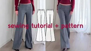 Thumbnail: How to Sew PERFECT Flared Leg Pants: Tutorial + Kaira Sewing Pattern