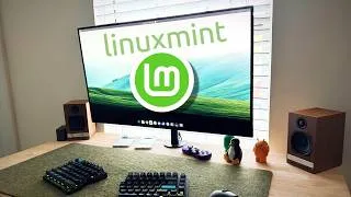 Thumbnail: Ultimate Minimalist Linux Mint Desk Setup - 1 Year After Mac