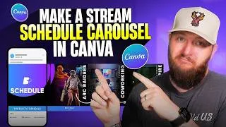 Thumbnail: Make a Stream Schedule Carousel in Canva (Step-by-Step)