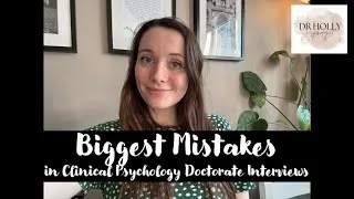 Thumbnail: The Biggest Interview Mistakes for Clinical Psychology Doctorate Interviews