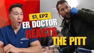 Thumbnail: ER Doc reacts to The Pitt (S1 Ep2)
