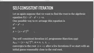 Thumbnail: Lecture 17 - Bisection method & self-consistent iteration method: root finding in C++