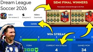 Thumbnail: DLS 26 NEW UPDATE! | WIN STREAK + DYNAMIC STARS UPGRADES | DREAM LEAGUE SOCCER 2026