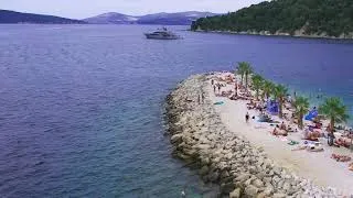Thumbnail: Best Beaches 📍Kasjuni Beach View point - Dalmatia Region, Croatia 🌴 Deep House 🎵 Drone 4K Footage