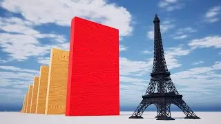 Thumbnail: Domino simulation Eiffel Tower collapses 3