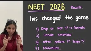 Thumbnail: NEET 2026 Was Brutal- Motivation, Other Options, Drop- The Honest video you Will Skip.