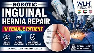 Thumbnail: Robotic Inguinal Hernia Repair in Female Patient | Step-by-Step Robotic Surgery