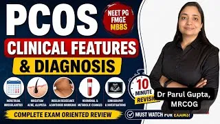 Thumbnail: PCOS Clinical Features, investigations & Diagnosis Explained || NEET PG / MBBS / FMGE Quick Revision