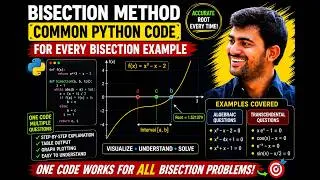 Thumbnail: Bisection Method Using Python | Common Code for Algebraic & Transcendental Equations