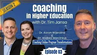 Thumbnail: Coaching Online Program Transformations | Dr. Andrea Marcinkus & Dr. Aaron Wijeratne (S2 E03)
