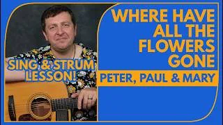 Thumbnail: Where Have All The Flowers Gone - Beginners Guitar Lesson - Peter, Paul and Mary