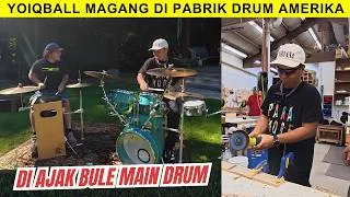 Thumbnail: YOIQBALL MAGANG DI PABRIK DRUM AMERIKA? MALAH DIAJAK BULE NGEDRUM