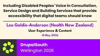 Thumbnail: Including Disabled Peoples' Voice in Consultation, Service... / UX & Content / Leo Goldie-Anderson