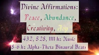 Thumbnail: ✨Peace, Abundance, Creativity, Joy | Divine Affirmations w/ Fire Sounds ❤️‍🔥