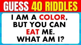 Thumbnail: Guess the Riddle in 10 Seconds! 🧩 | 40 Riddles Quiz for Kids | Easy, Medium & Hard Levels
