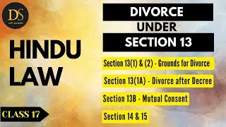 Thumbnail: Divorce under Hindu Law | Section 13 HMA | Hindu Marriage Act 1955 || Hindu Law || Family Law