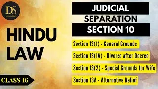 Thumbnail: Judicial Separation Section 10 || Hindu Marriage Act 1955 || Hindu Law || Family Law