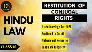 Thumbnail: Restitution of Conjugal Rights | Section 9 of Hindu Marriage Act 1955 | Hindu Law | Family Law | Law