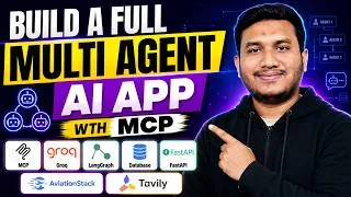 Thumbnail: Build a Full Multi Agent AI App with MCP, Groq, LangGraph, Database & FastAPI 🔥