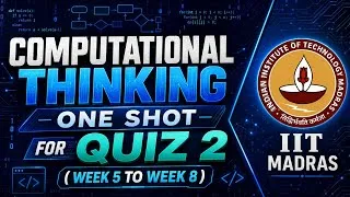 Thumbnail: Computational Thinking ONE SHOT for Quiz 2 🚀 | Week 5 to Week 8  | IIT Madras BS Data Science
