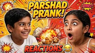Thumbnail: Parshad prank on everyone🤣 | their reactions were dangerous 🤮 #prankvideo #funnyreactions #parshad