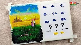 Thumbnail: Daily relaxaxing #1 Romantic Couple Together Acrylic Painting | Canvas Step by Step | DT Art