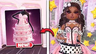 Thumbnail: Only Using The *BRAND NEW* Cake Dress In Dress To Impress!! (ROBLOX)