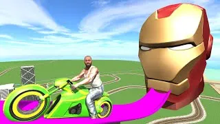Thumbnail: Franklin Play Long Slide Game With Iron Man - INDIAN BIKES DRIVING 3D