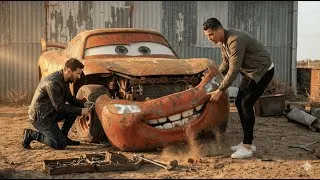 Thumbnail: Ronaldo & Messi Restore an Abandoned Lightning McQueen 🔥 ASMR Car Restoration | $300 Deal 😱