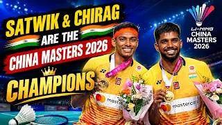 Thumbnail: INDIA's SATWIK-CHIRAG ARE CHINA MASTERS CHAMPIONS! 🇮🇳🏆