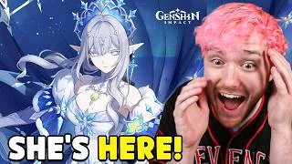 Thumbnail: THE CRYO ARCHON REVEALED!!! | Transcendence Trailer - "Sudden Snow" Genshin Impact REACTION