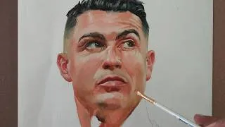 Thumbnail: Cristiano Ronaldo Oil Painting Time Lapse | Dulam Srinivas