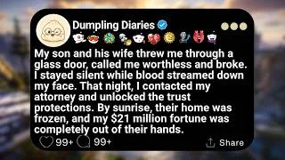 Thumbnail: My son and his wife threw me through a glass door, called me worthless and broke. I stayed silent...
