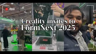 Thumbnail: Most Advanced Laser Engraver of 2025? Creality Falcon T1 Demo at Formnext 2025