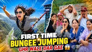 Thumbnail: First Time Bungee Jumping in Rishikesh 😱 | Ghar Wale Dar Gae 😂