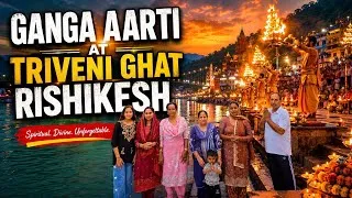 Thumbnail: Mesmerizing Ganga Aarti at Triveni Ghat, Rishikesh | Family Travel Vlog 🇮🇳