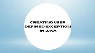 Thumbnail: Java program for creating User defined exception.