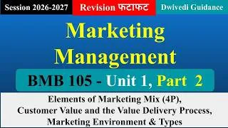 Thumbnail: Unit 1 Part 2, Marketing Management mba, Marketing Management aktu, BMB 105 #marketing #aktu #mba