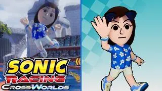 Thumbnail: Sonic Racing: CrossWorlds - Riders Mii (Female) Rival Interactions + Gameplay [MOD RELEASE]